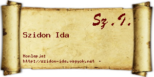 Szidon Ida névjegykártya